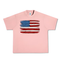 Salmon american flag distressed background Urban Heavy Tee - MaliasSmallBusiness