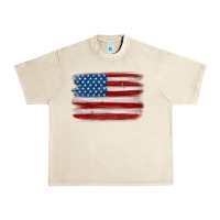 Sandshell american flag distressed background Urban Heavy Tee - MaliasSmallBusiness