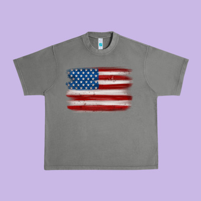 American Flag Distressed Background Urban Heavy Tee Designed By Maliassmallbusiness