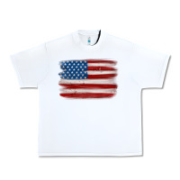 White american flag distressed background Urban Heavy Tee - MaliasSmallBusiness