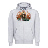 Heather Grey And they call the thing rodeo bull bullfighter Zipper Hoodie - HowdyJamesFarm