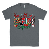 Charcoal Heather very merry office squad Classic Tee - MaliasSmallBusiness
