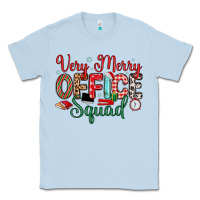 Dusty Blue very merry office squad Classic Tee - MaliasSmallBusiness