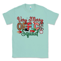 Seafoam very merry office squad Classic Tee - MaliasSmallBusiness