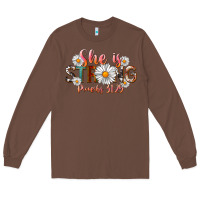 Chestnut Western She Is Strong Long Sleeve Tee - LillyAllenDesigns