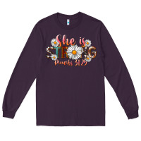 Plum Western She Is Strong Long Sleeve Tee - LillyAllenDesigns