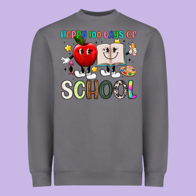 Happy 100 Days Of School Heavyweight Sweatshirt Designed By Artiststas