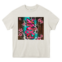Western Pattern Pink With Floral Cancer Ribbon Heavy Core Tee | Teevron