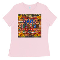 Bubblegum Pink all american girl Ladies Tee - Artiststas