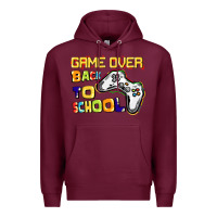Burgundy Game over back to school Premium Hoodie - CowGirlArtShop