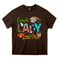 Chocolate Brown lunch lady crew Heavy Core Tee - AdoDesignShop