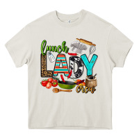 Cream lunch lady crew Heavy Core Tee - AdoDesignShop