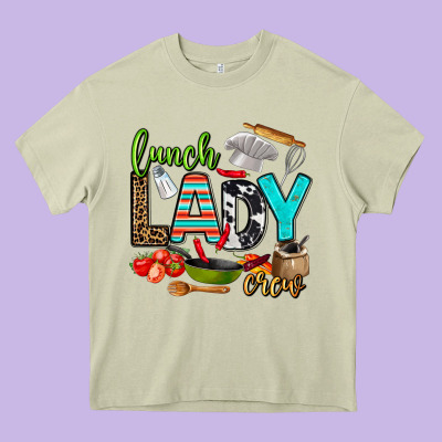 Lunch Lady Crew Heavy Core Tee Designed By Adodesignshop