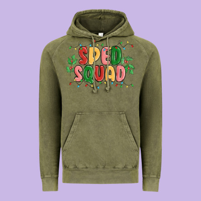 Sped Squad Vintage Hoodie Designed By Maliassmallbusiness