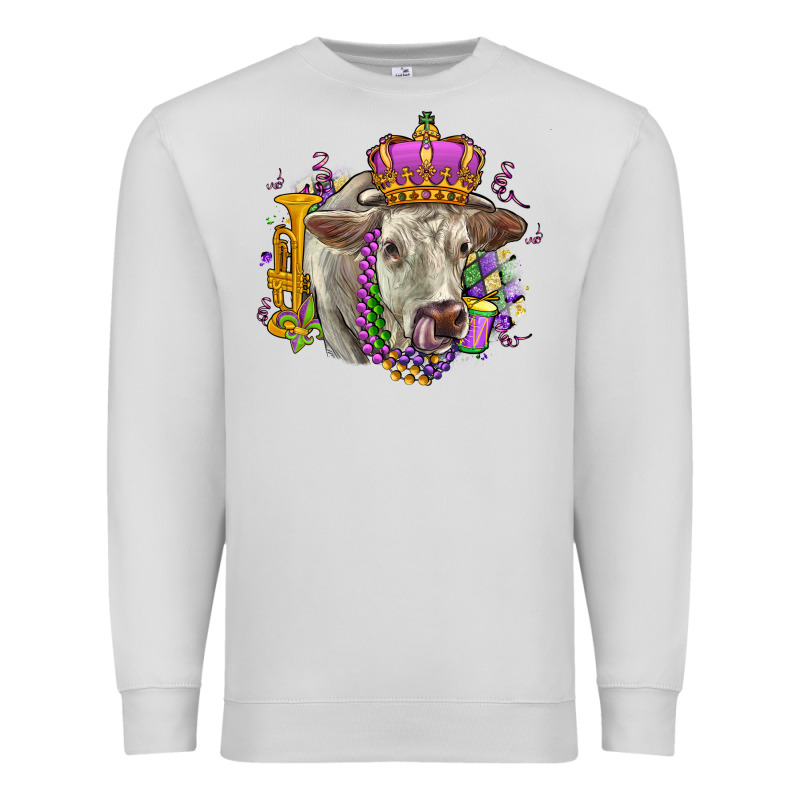 Charolais Mardi Gras Premium Sweatshirt by OliviaCreatesArt | Teevron