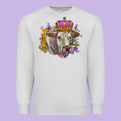Charolais Mardi Gras Premium Sweatshirt Designed By Oliviacreatesart