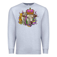 Heather Grey charolais mardi gras Premium Sweatshirt - OliviaCreatesArt