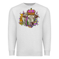 Oatmeal Heather charolais mardi gras Premium Sweatshirt - OliviaCreatesArt