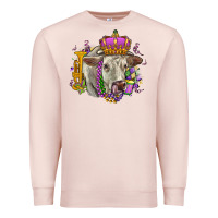 Pale Pink charolais mardi gras Premium Sweatshirt - OliviaCreatesArt