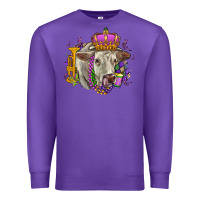 Purple charolais mardi gras Premium Sweatshirt - OliviaCreatesArt