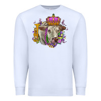 White charolais mardi gras Premium Sweatshirt - OliviaCreatesArt