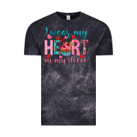 Cloud Black i wear my heart on my sleeve Vintage Tee - NancyCooperArtShop