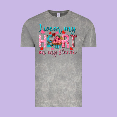 I Wear My Heart On My Sleeve Vintage Tee Designed By Nancycooperartshop
