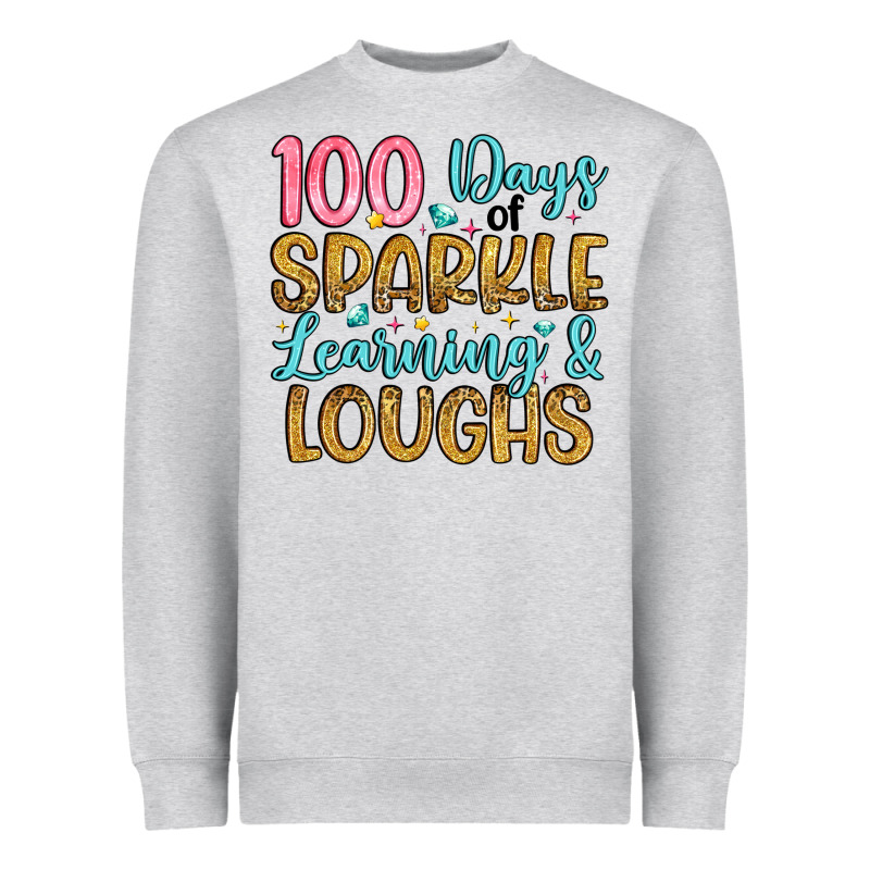 100 Days Of Sparkle Learning And Loughs Heavyweight Sweatshirt by Artiststas | Teevron