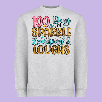 100 Days Of Sparkle Learning And Loughs Heavyweight Sweatshirt Designed By Artiststas