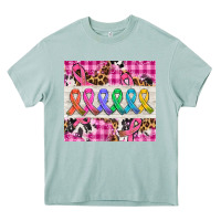 Western Colorfull Cancer Ribbon Heavy Core Tee | Teevron