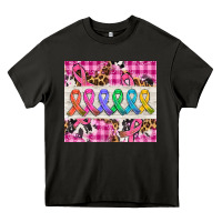 Asphalt western colorfull cancer ribbon Heavy Core Tee - AdoDesignShop