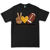 Black peace love football Premium Tee - AdoDesignShop