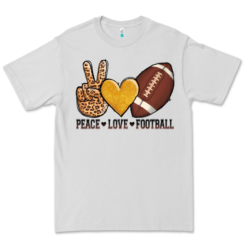 Peace Love Football Premium Tee by AdoDesignShop | Teevron
