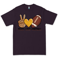 Plum peace love football Premium Tee - AdoDesignShop