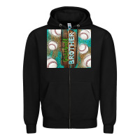 Black baseball brother Zipper Hoodie - TumblerDesignByShophia