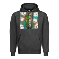 Charcoal Heather baseball brother Zipper Hoodie - TumblerDesignByShophia