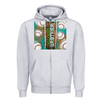 Heather Grey baseball brother Zipper Hoodie - TumblerDesignByShophia