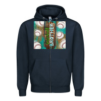 Navy baseball brother Zipper Hoodie - TumblerDesignByShophia