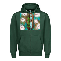 Sports Green baseball brother Zipper Hoodie - TumblerDesignByShophia