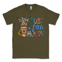 Army Green just a latte moody Classic Tee - CowhideDigitalArt