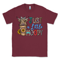 Burgundy just a latte moody Classic Tee - CowhideDigitalArt