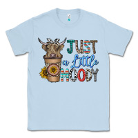 Dusty Blue just a latte moody Classic Tee - CowhideDigitalArt