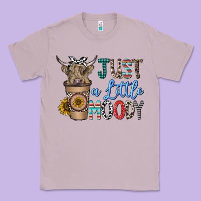 Just A Latte Moody Classic Tee Designed By Cowhidedigitalart