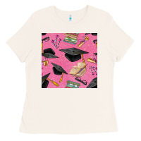 Bone pink glitter graduation seamless pattern Ladies Tee - BundleAndBundleShop