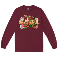 Burgundy Grateful Religious Long Sleeve Tee - LillyAllenDesigns