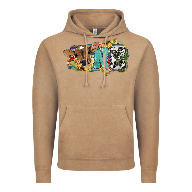 One Baby Cow Vintage Hoodie by NancyCooperArtShop | Teevron