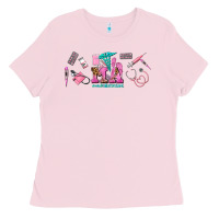 Bubblegum Pink medical assistant elements Ladies Tee - AdoDesignShop