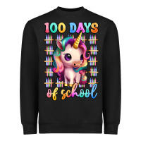 Black 100 days of school unicorn Heavyweight Sweatshirt - Artiststas