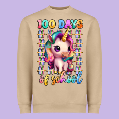100 Days Of School Unicorn Heavyweight Sweatshirt Designed By Artiststas