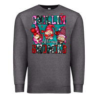 Charcoal Heather chillin with my gnomies olivia Premium Sweatshirt - OliviaCreatesArt